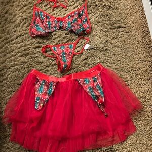 3 pc Christmas elf outfit